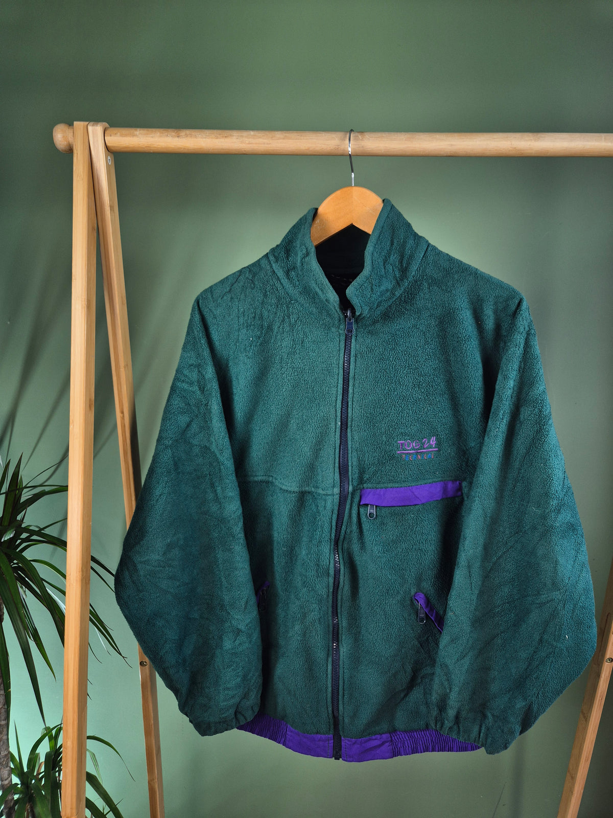 Crazy Fleece 90s Oversized Vest Dames | Groen | Maat M
