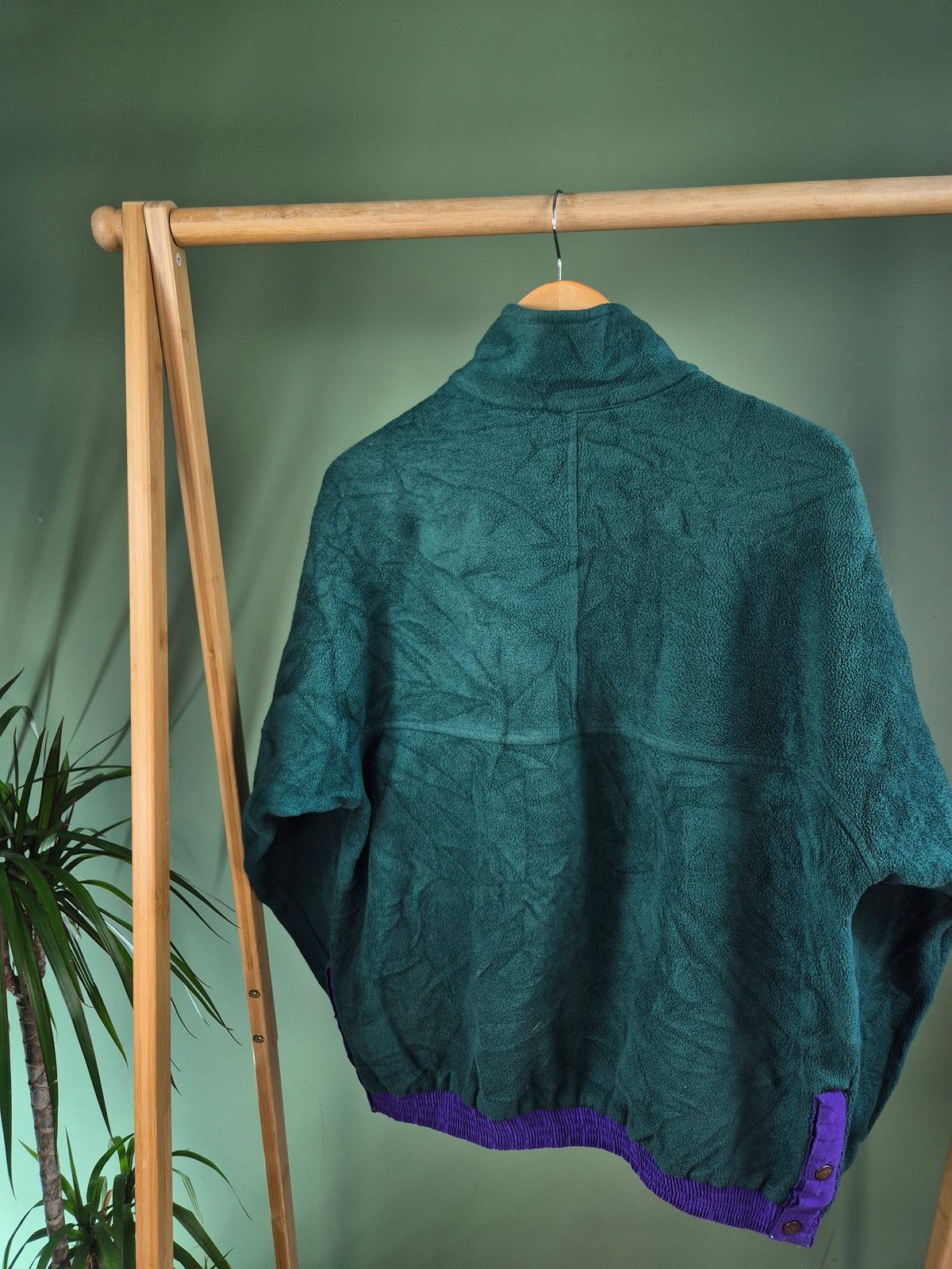 Crazy Fleece 90s Oversized Vest Dames | Groen | Maat M