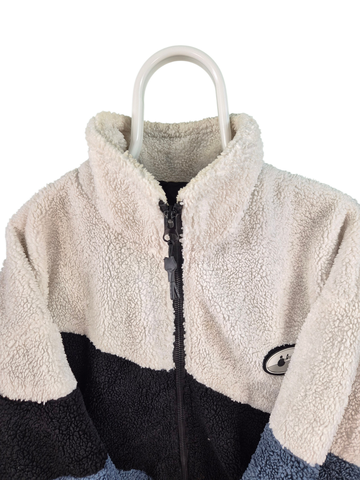 Aelfric Eden Patchwork Sherpa Fleece Jas Dames | Wit | Maat M
