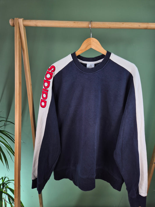 Adidas Sweater Heren | Blauw | Maat L