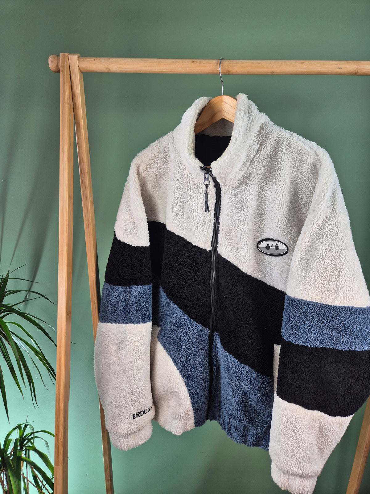 Aelfric Eden Patchwork Sherpa Fleece Jas Dames | Wit | Maat M