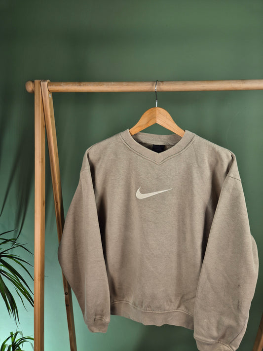 Nike Swoosh Sweater Dames | Bruin | Maat S