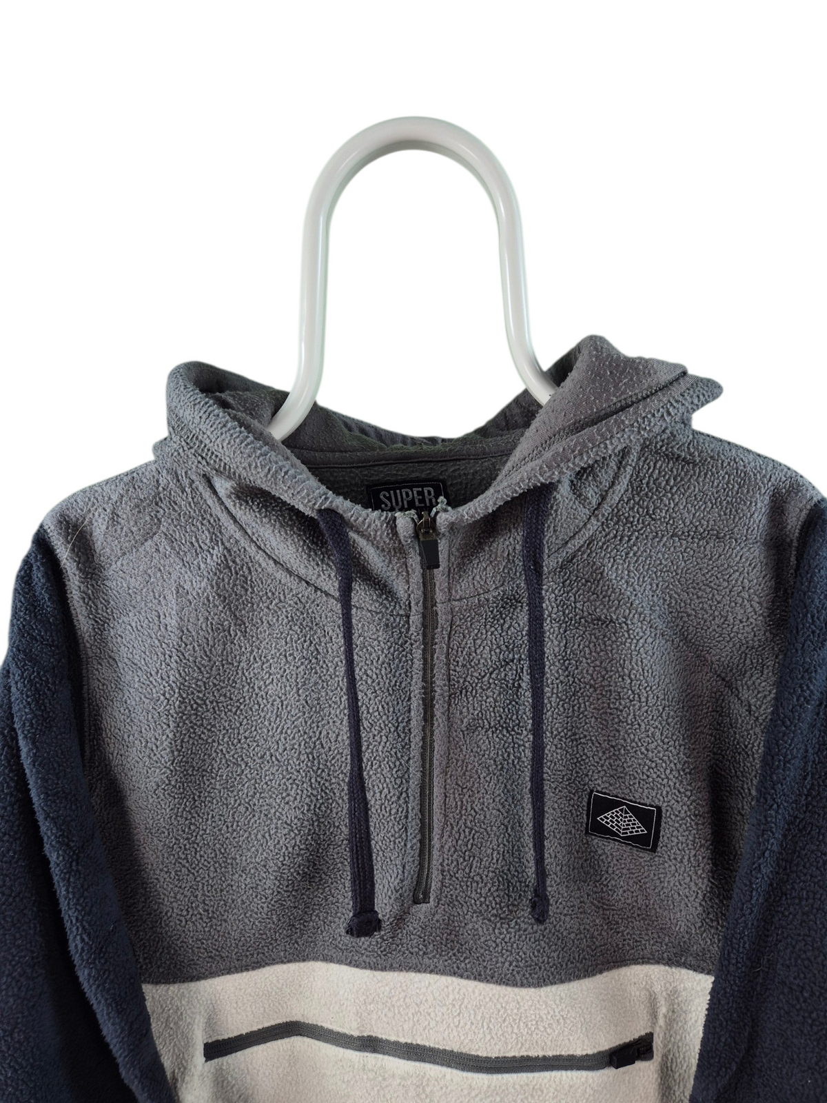 Fleece 90s Hoodie Heren | Grijs | Maat S