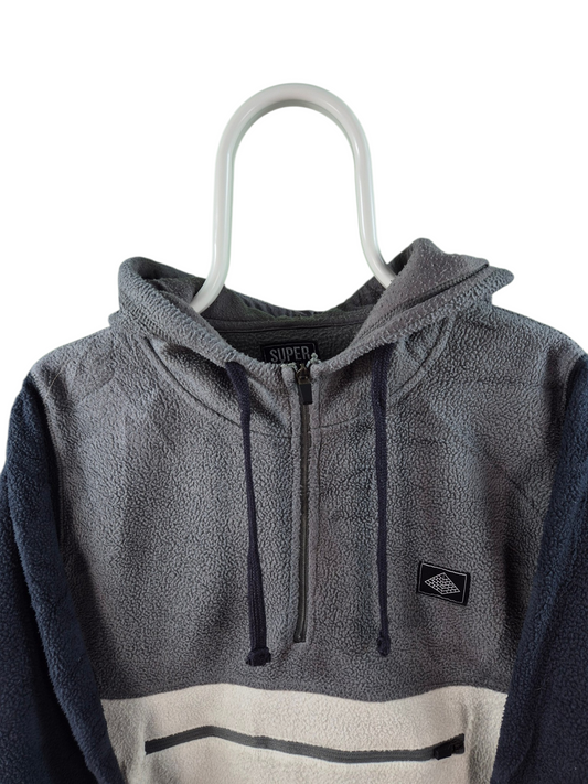 Fleece 90s Hoodie Heren | Grijs | Maat S