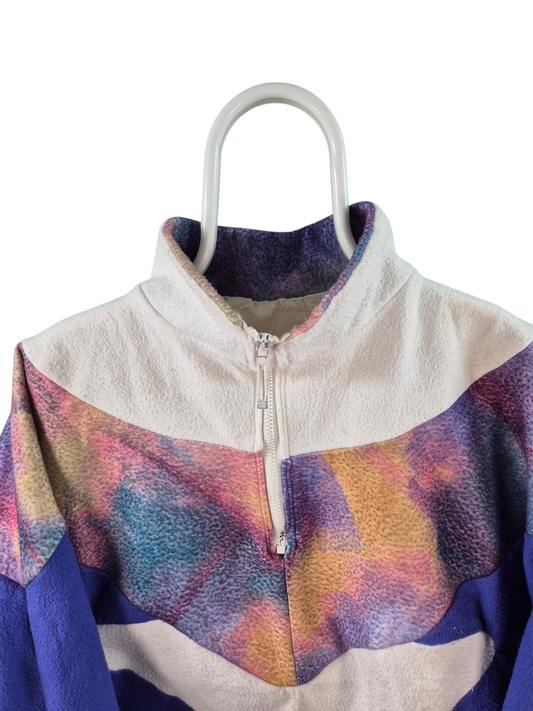 Crazy Fleece 90s Quarter Zip Sweater Dames | Paars | Maat M