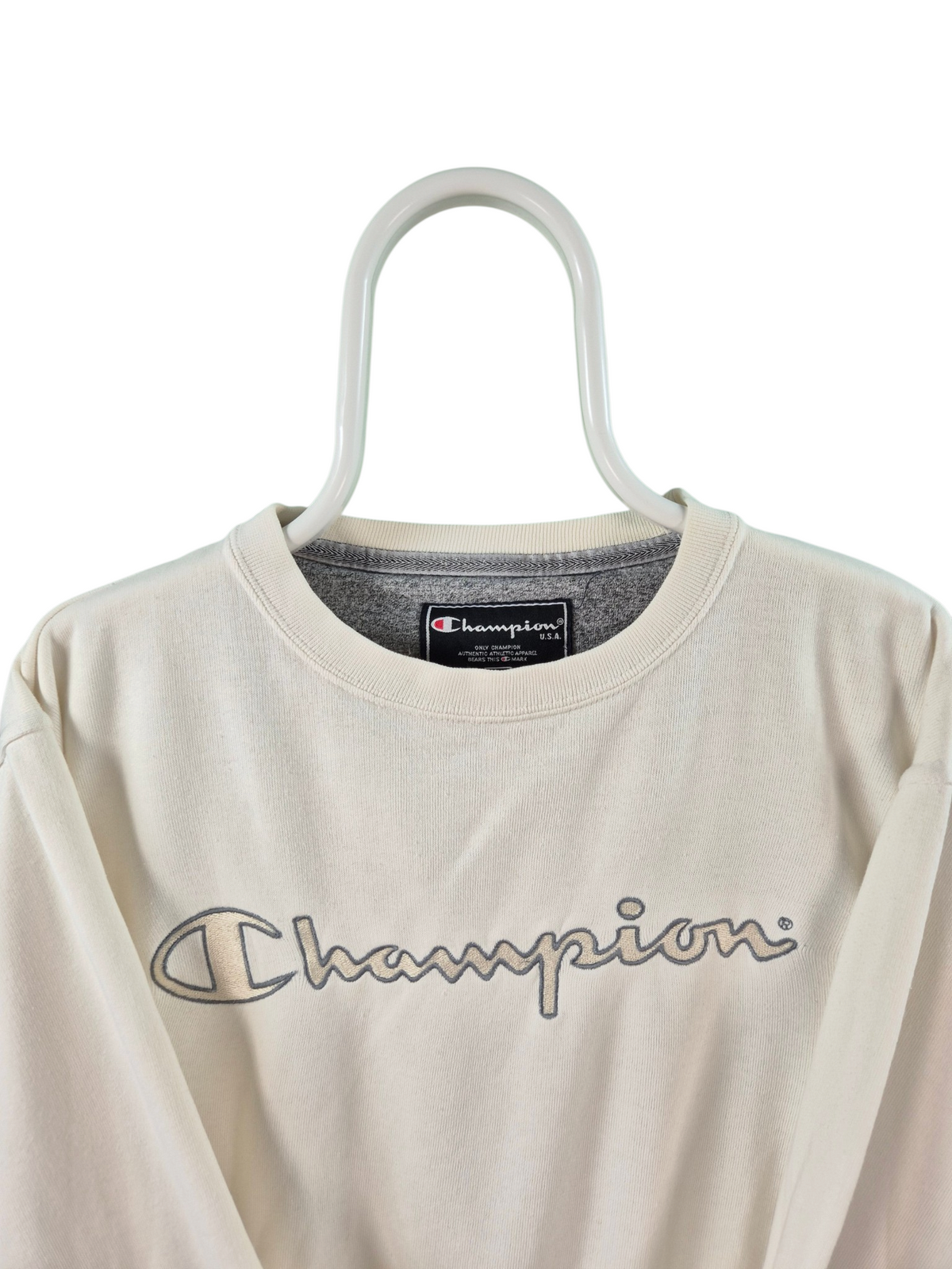 Champion USA Made Sweatshirt Dames | Creme | Maat S