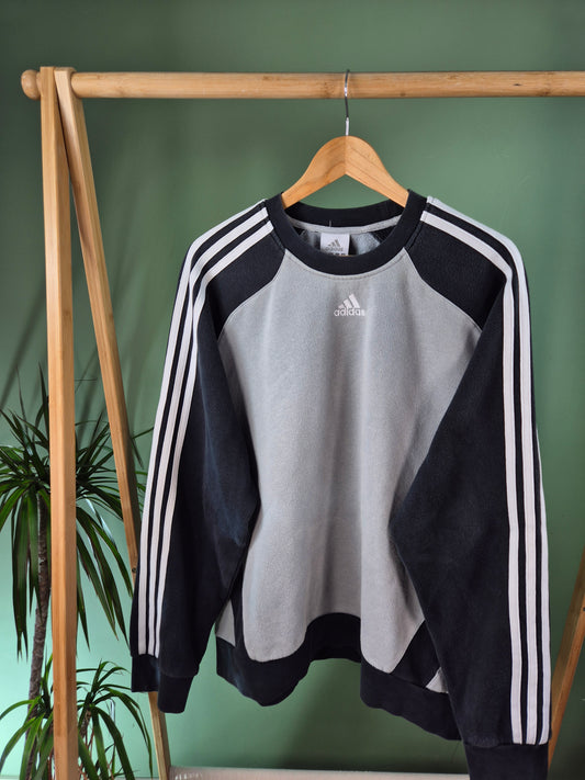 Adidas Center Logo Sweater Heren | Blauw | Maat XL