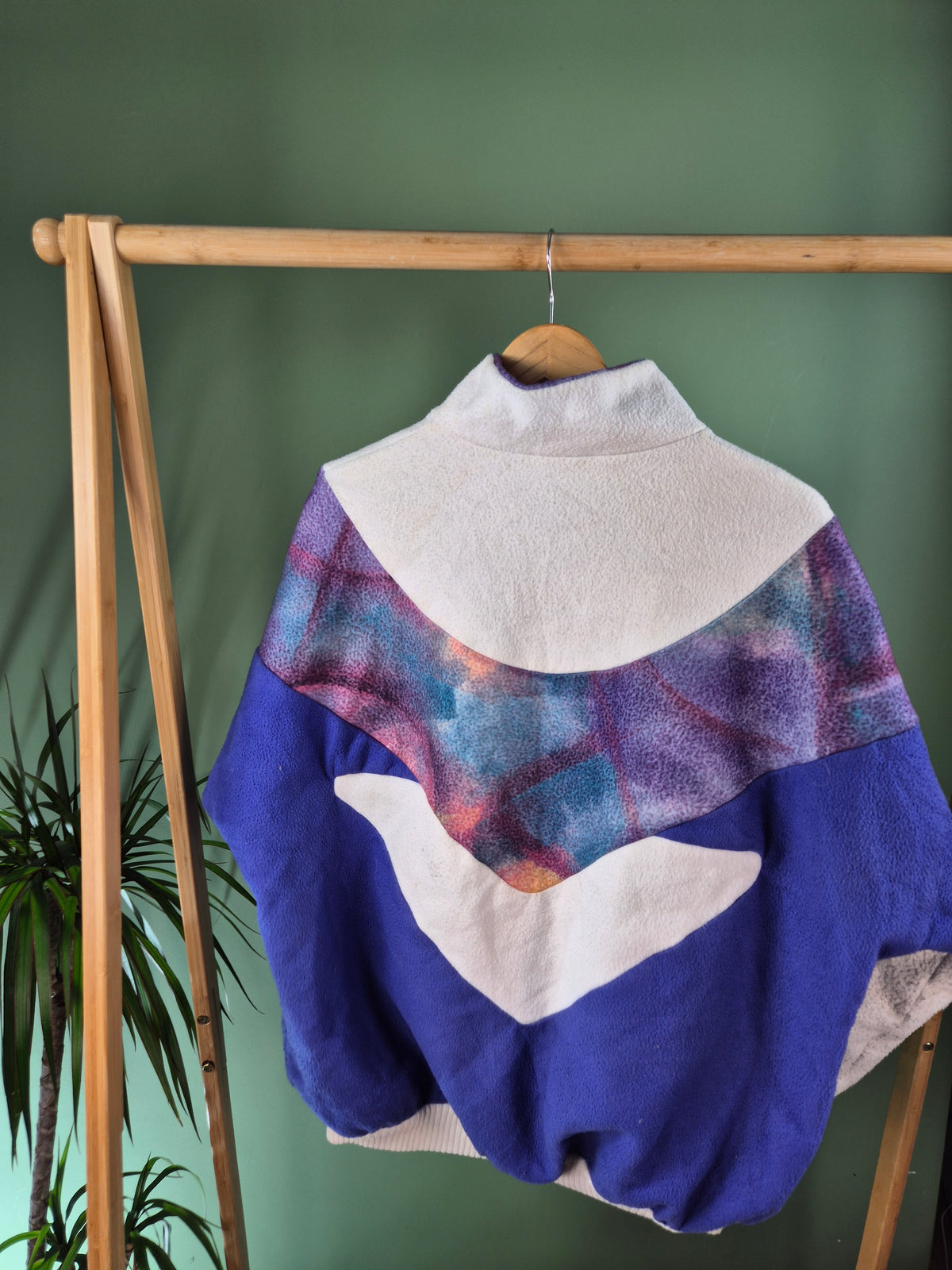 Crazy Fleece 90s Quarter Zip Sweater Dames | Paars | Maat M