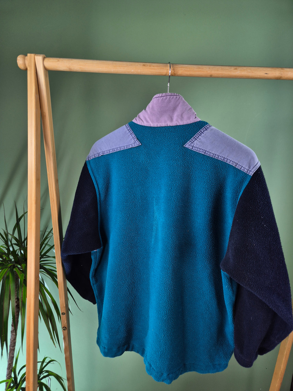 Crazy Fleece 90s Quarter Zip Sweater Dames | Groen | Maat L