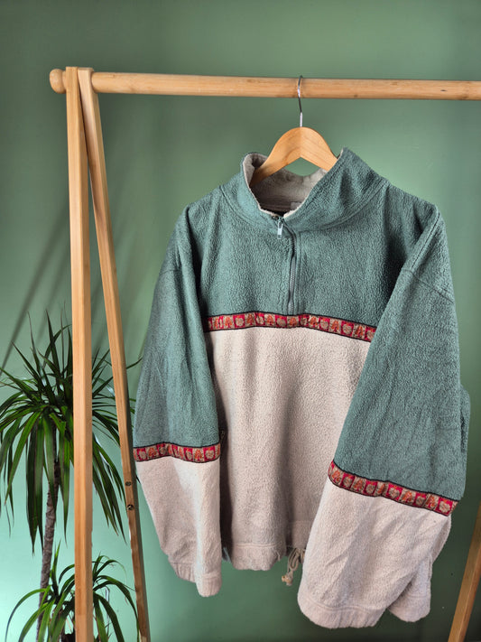 Crazy Fleece 90s Sweater Heren | Groen | Maat XL