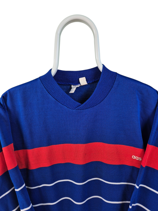 Adidas 70s Striped Sweater Heren | Blauw | Maat M