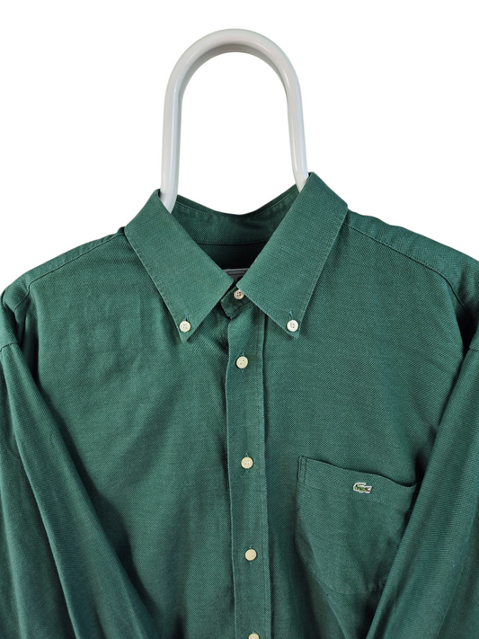 Lacoste Chest Logo Shirt Heren | Groen | Maat XL