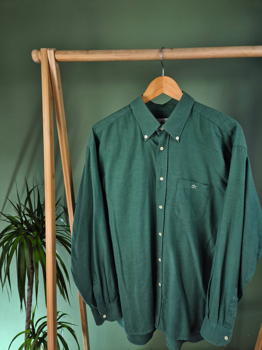 Lacoste Chest Logo Shirt Heren | Groen | Maat XL