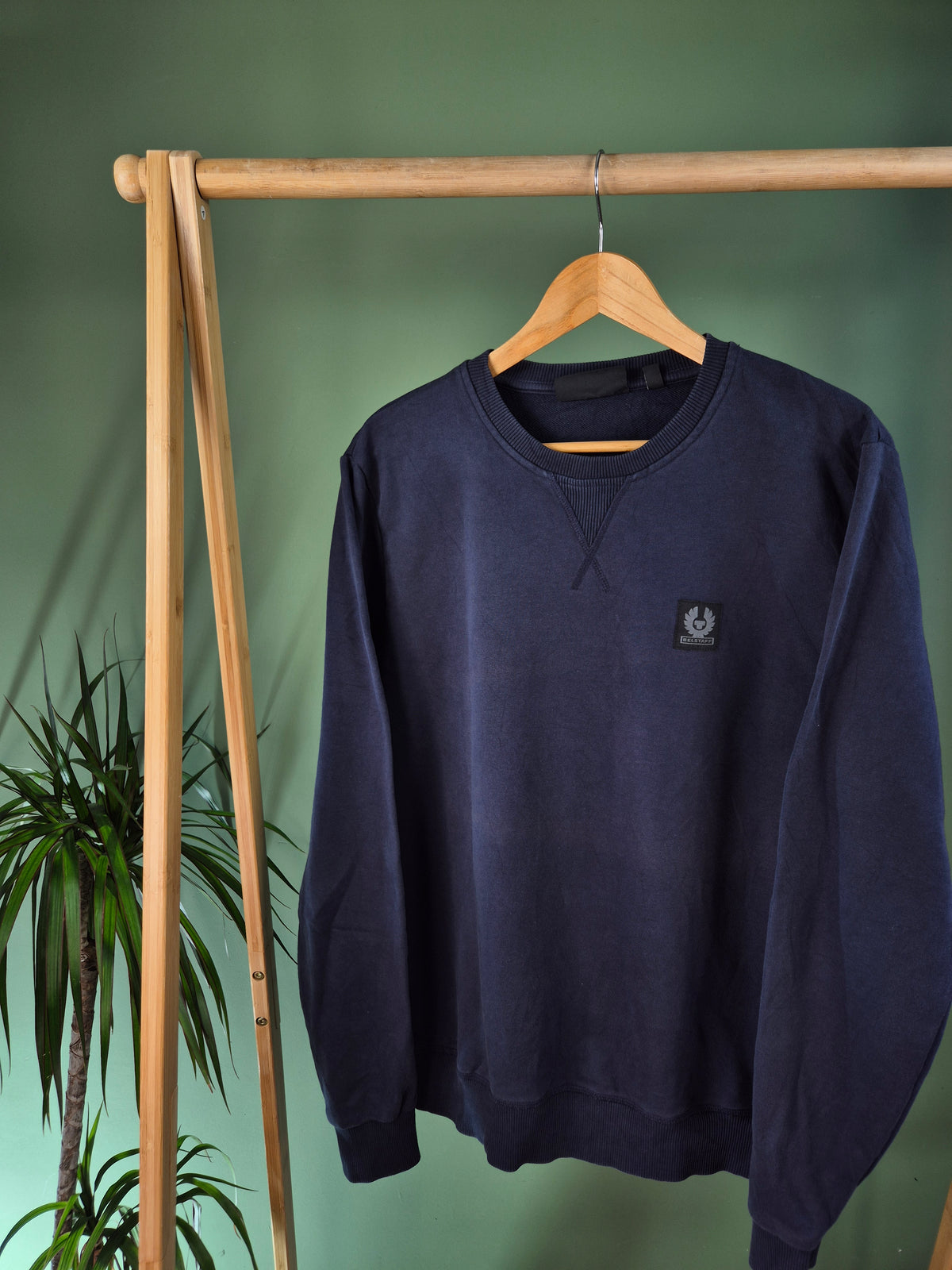 Belstaff Chest Logo Sweater Heren | Blauw | Maat M