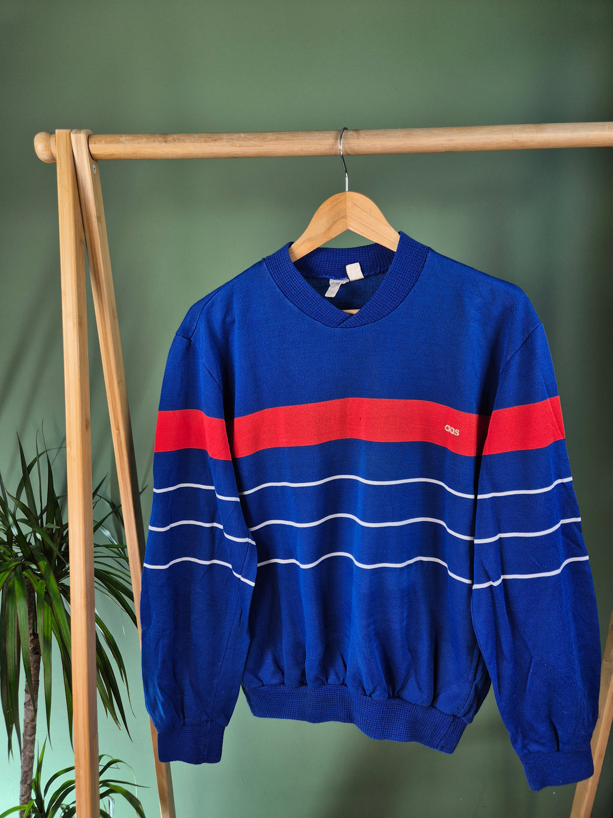 Adidas 70s Striped Sweater Heren | Blauw | Maat M