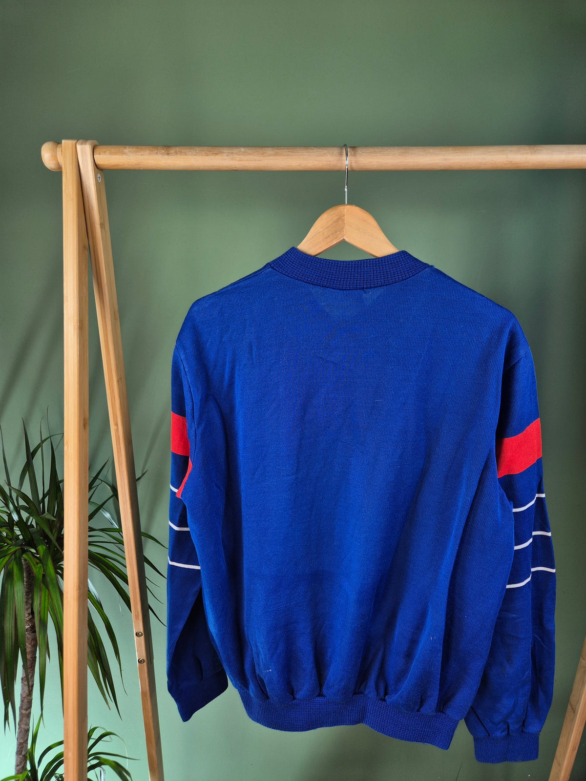 Adidas 70s Striped Sweater Heren | Blauw | Maat M
