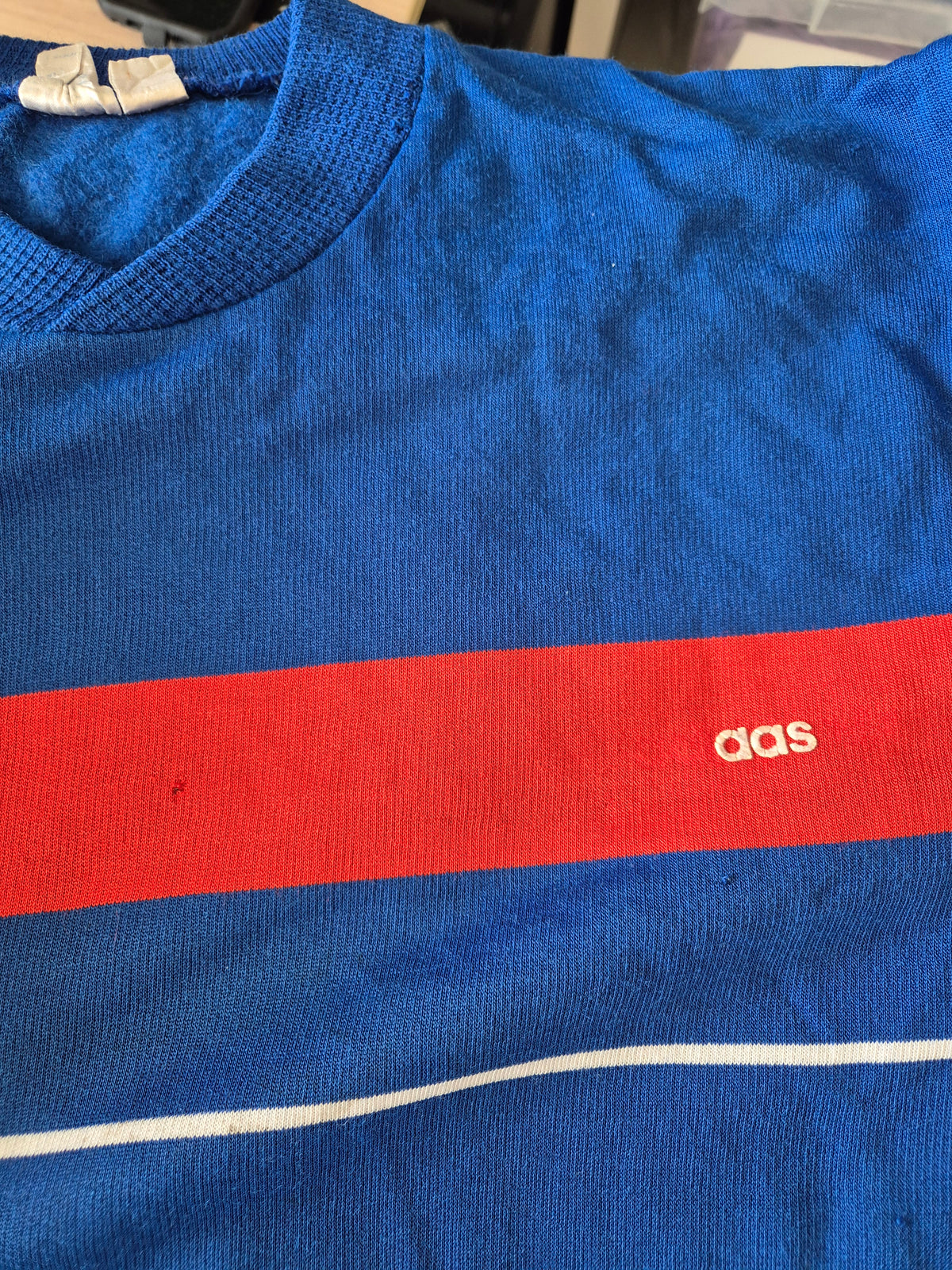 Adidas 70s Striped Sweater Heren | Blauw | Maat M