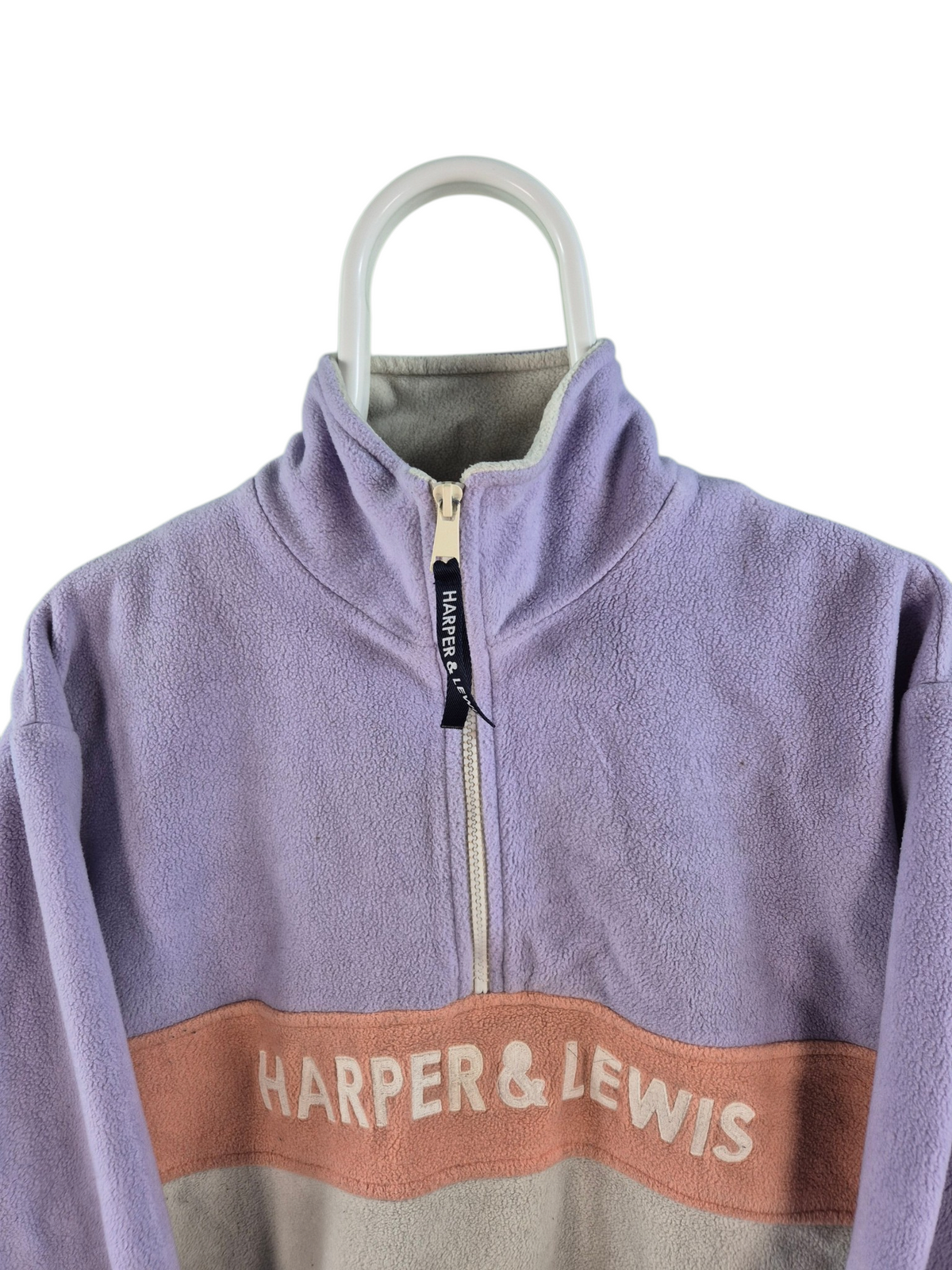 Harper & Lewis Quarter Zip Fleece Sweater Dames | Lila | Maat M