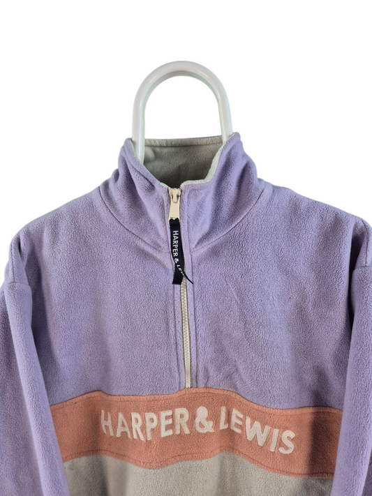Harper & Lewis Quarter Zip Fleece Sweater Dames | Lila | Maat M
