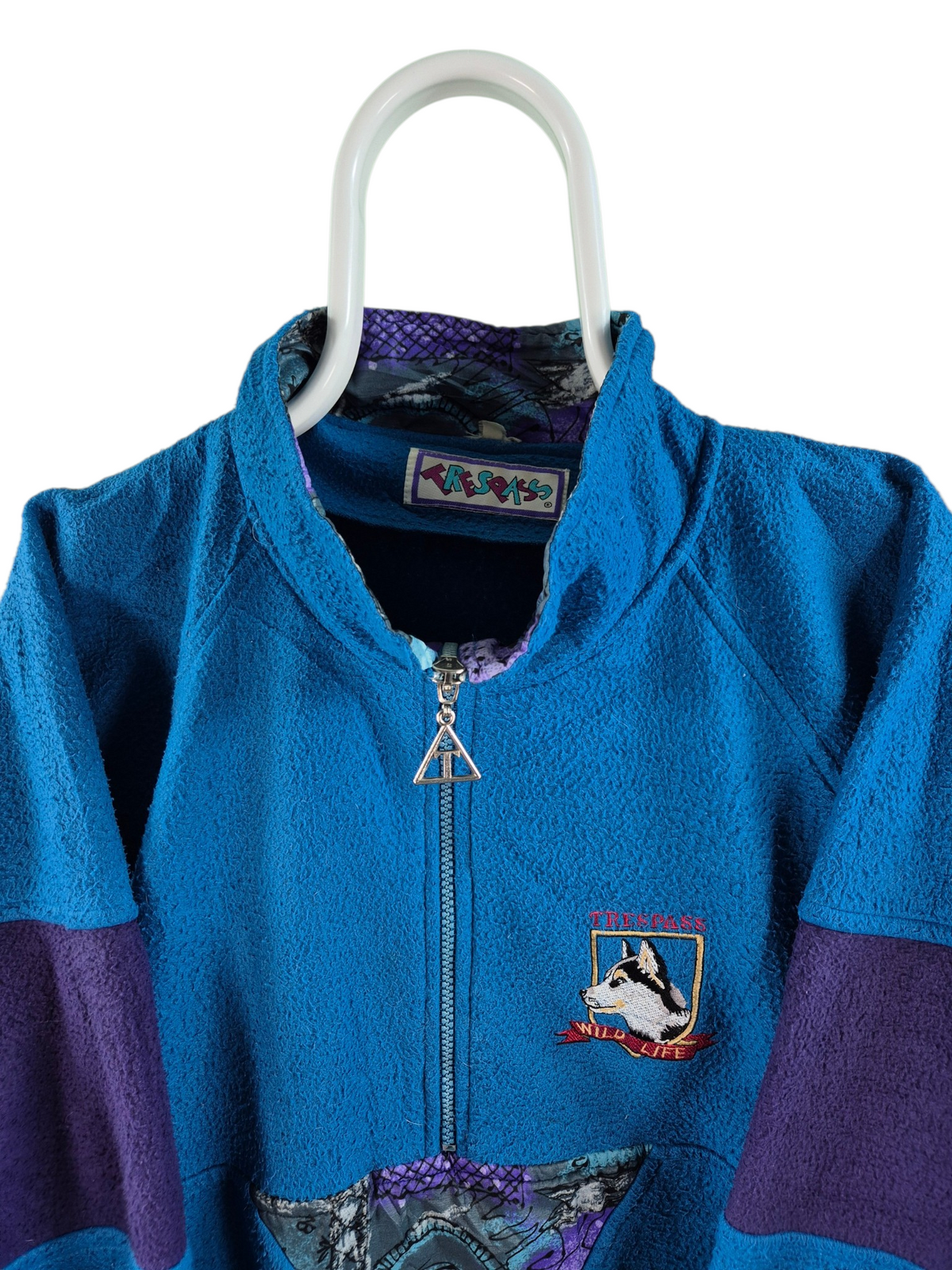 Crazy Fleece 90s Oversized Sweater Dames | Blauw | Maat L