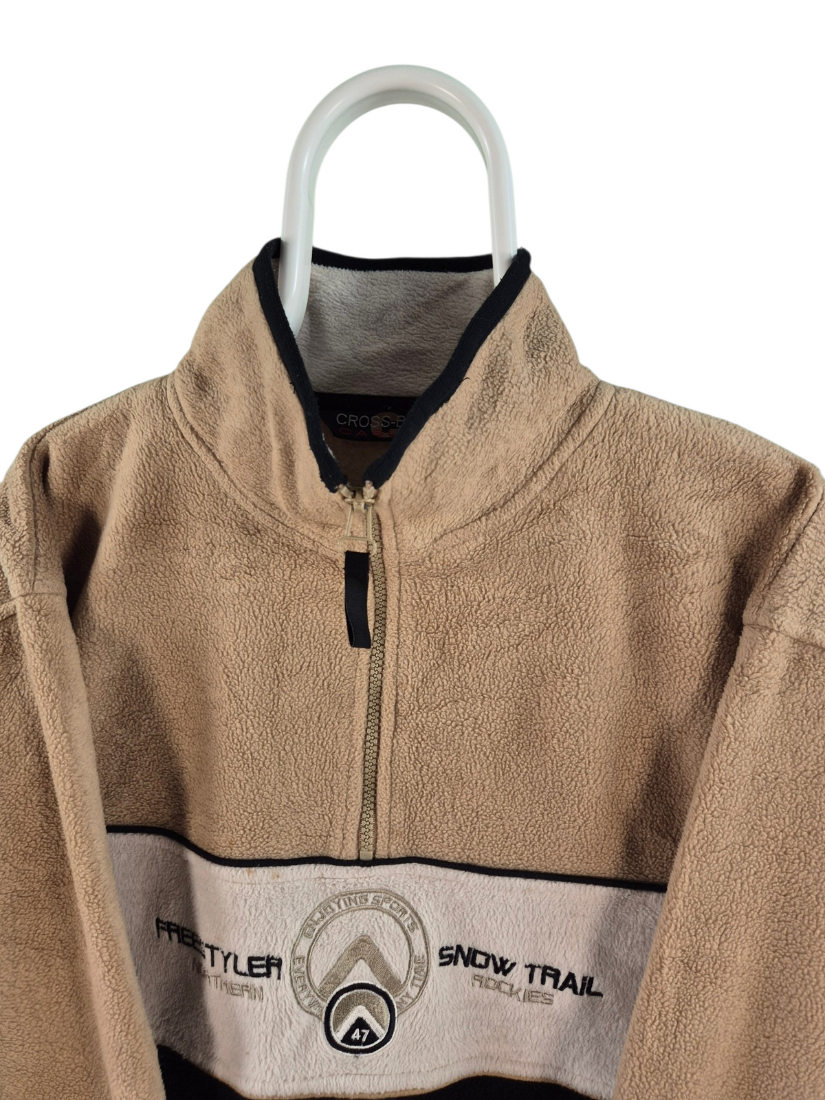 Crazy Fleece 90s Quarter Zip Sweater Heren | Bruin | Maat L