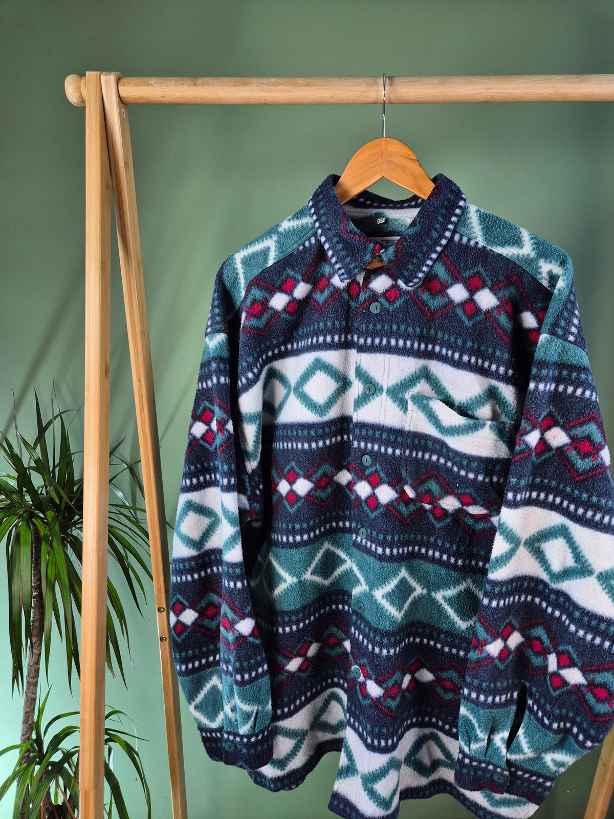Crazy Fleece 90s Sweater Heren | Blauw | Maat XXL