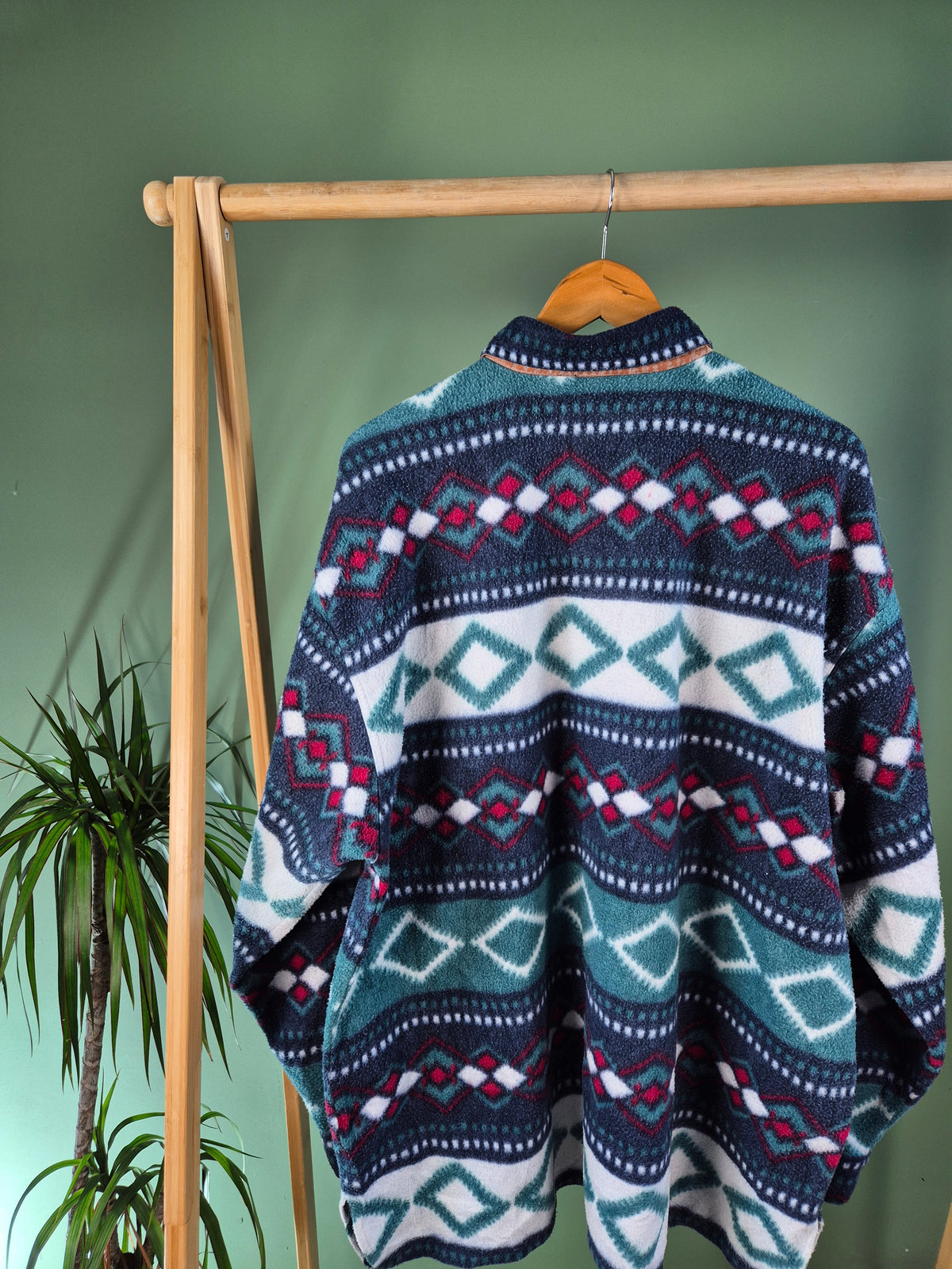 Crazy Fleece 90s Sweater Heren | Blauw | Maat XXL