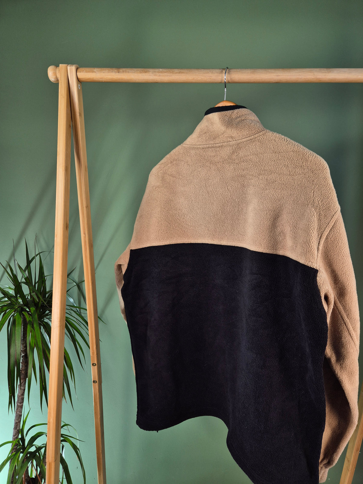 Crazy Fleece 90s Quarter Zip Sweater Heren | Bruin | Maat L