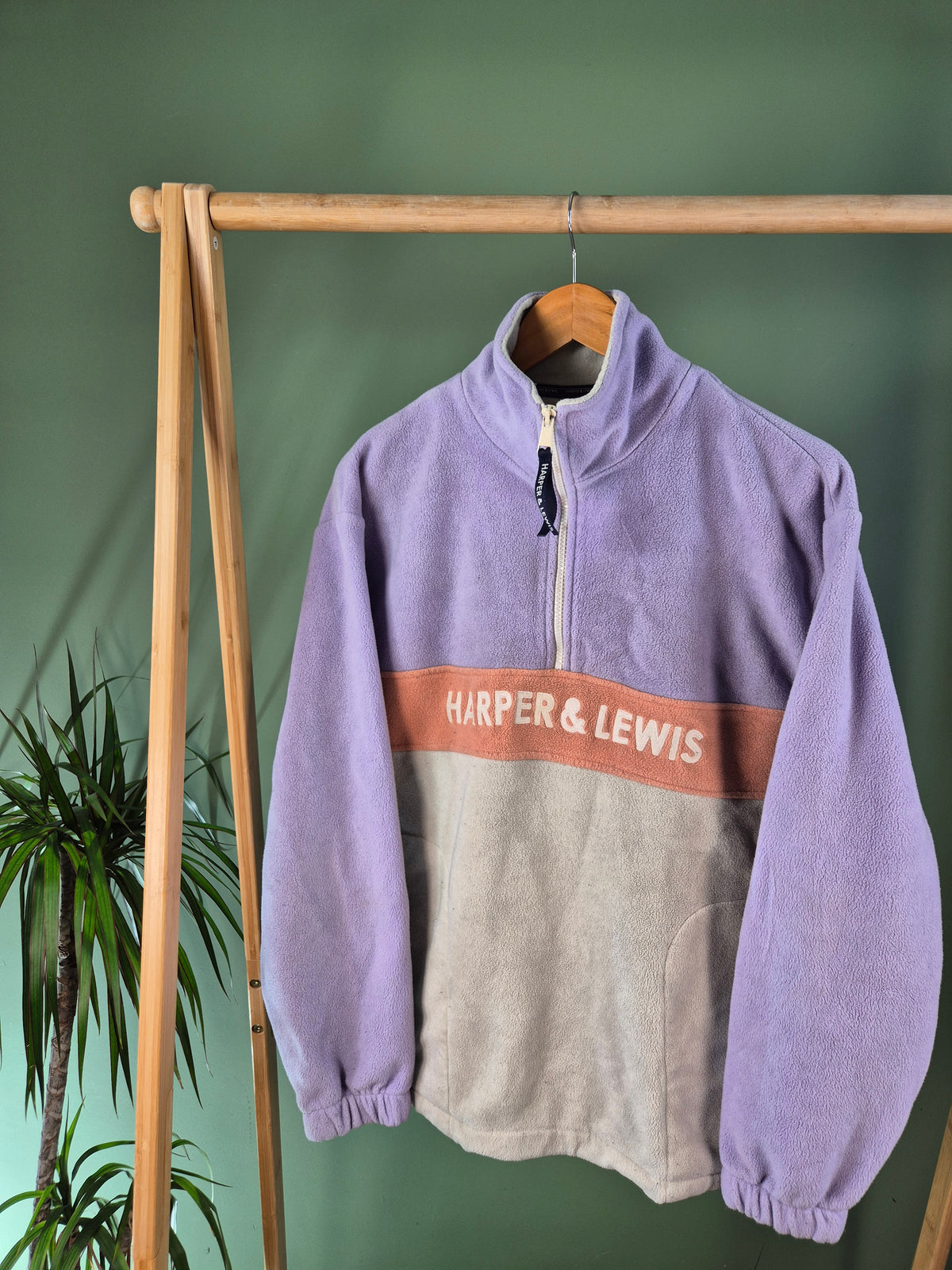 Harper & Lewis Quarter Zip Fleece Sweater Dames | Lila | Maat M