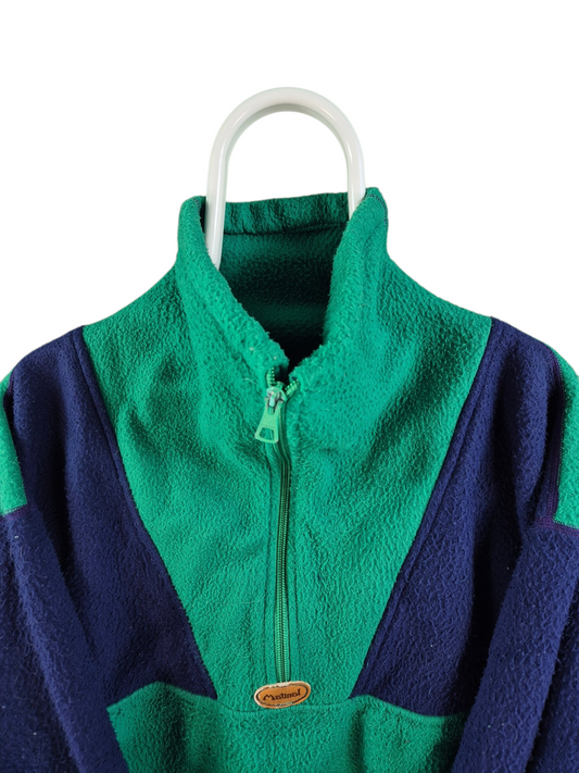 Crazy Fleece 90s Quarter Zip Sweater Dames | Groen | Maat M
