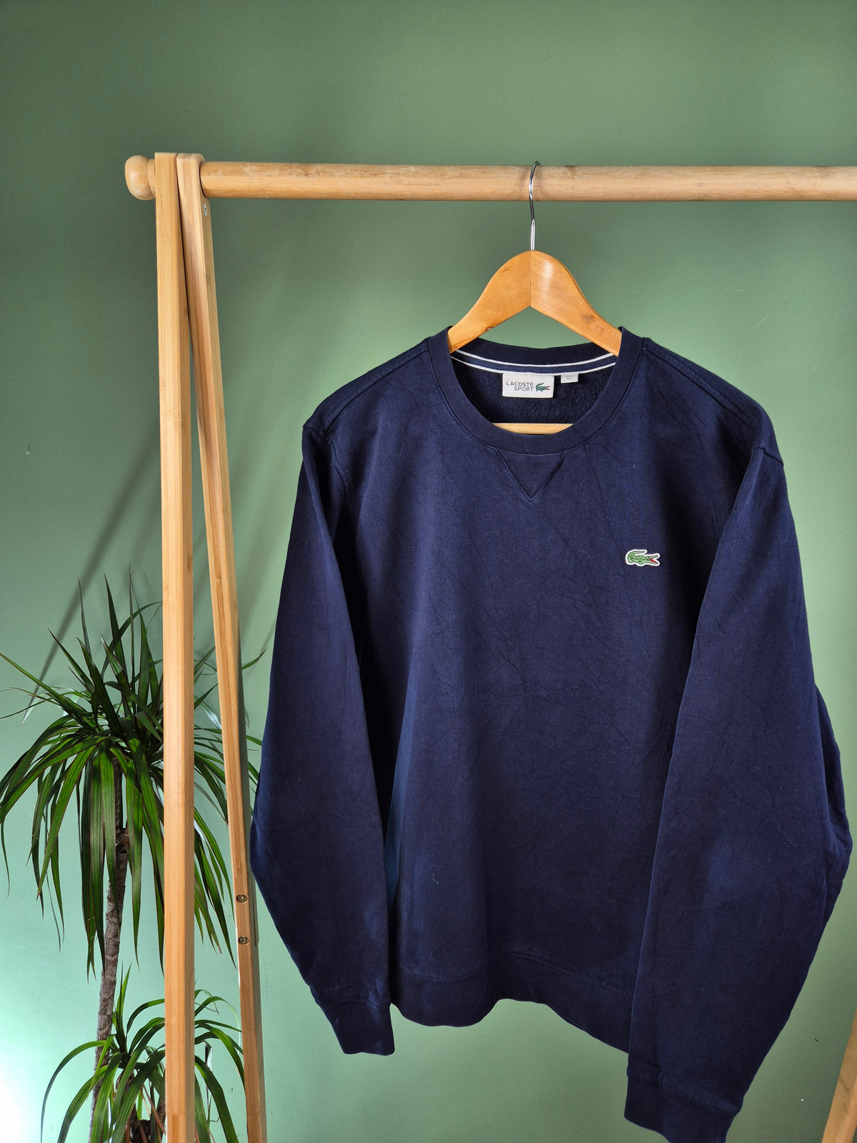 Lacoste Chest Logo Sweater Heren | Blauw | Maat L