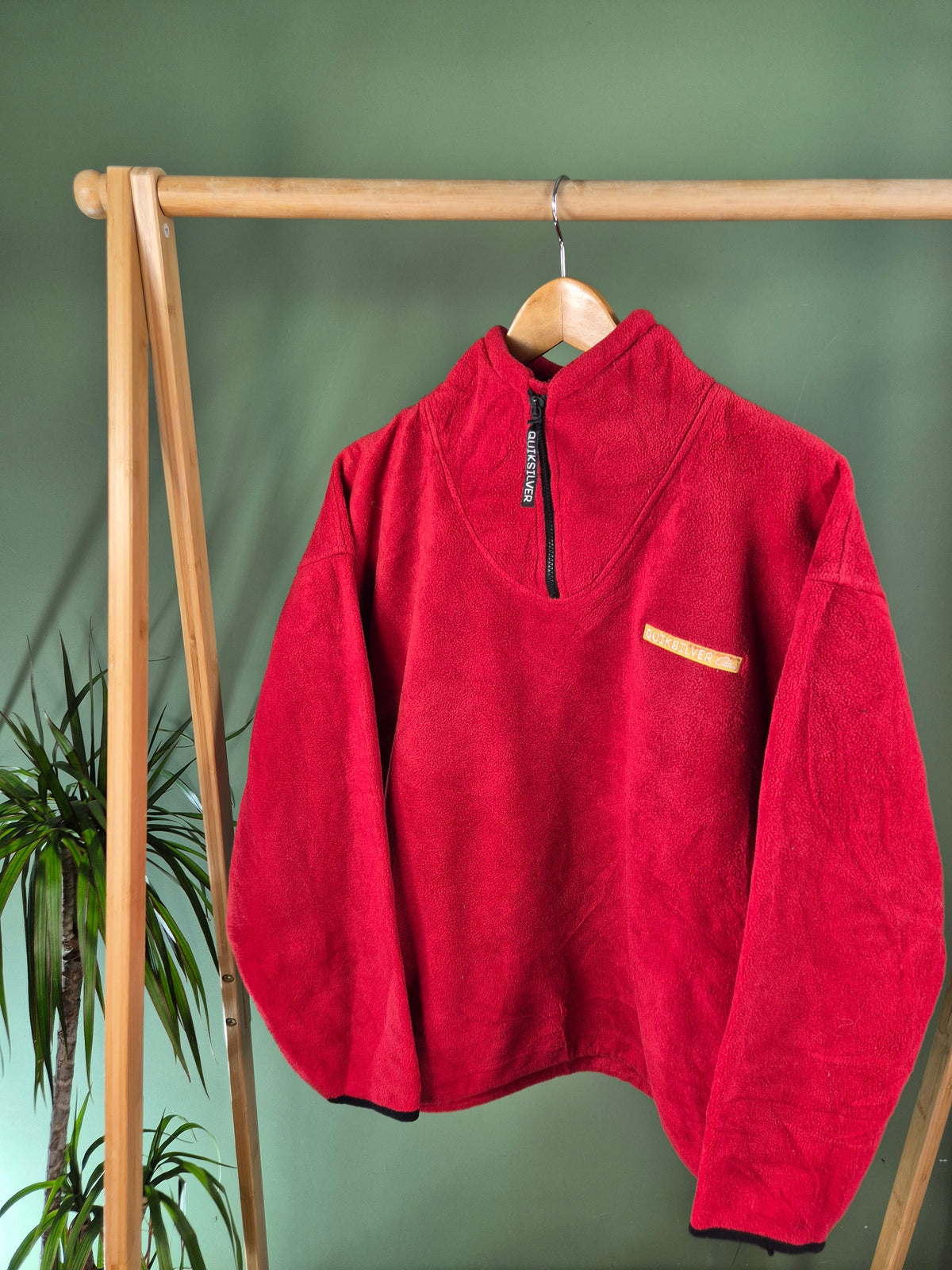 Quiksilver Quarter Zip Fleece Sweater Heren | Rood | Maat S