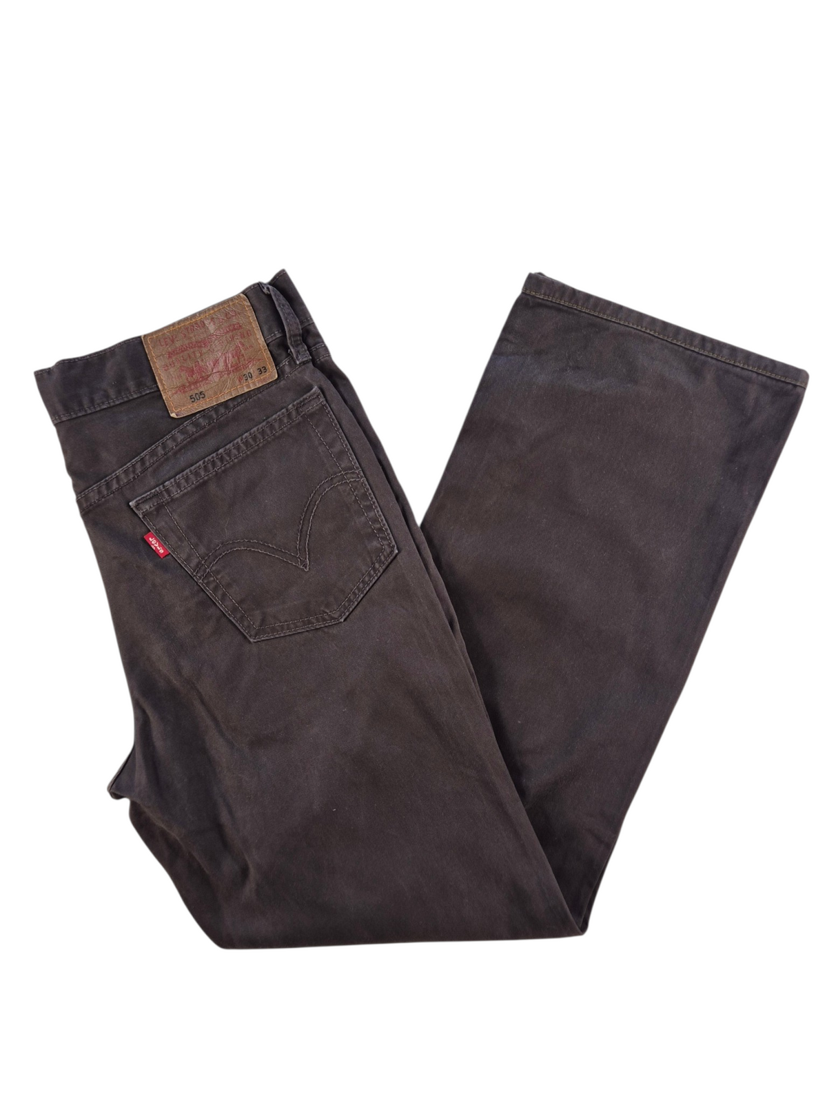 Levi's 505 Straight Jeans Heren | Bruin | Maat W30 L33