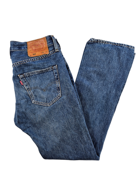 Levi's 501 Straight Jeans Heren | Blauw | Maat W30 L32