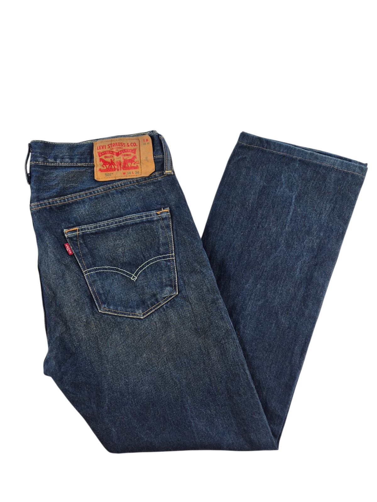 Levi's 501 Straight Jeans Heren | Blauw | Maat W34 L36