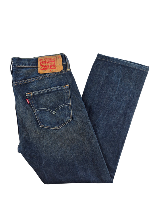 Levi's 501 Straight Jeans Heren | Blauw | Maat W34 L36