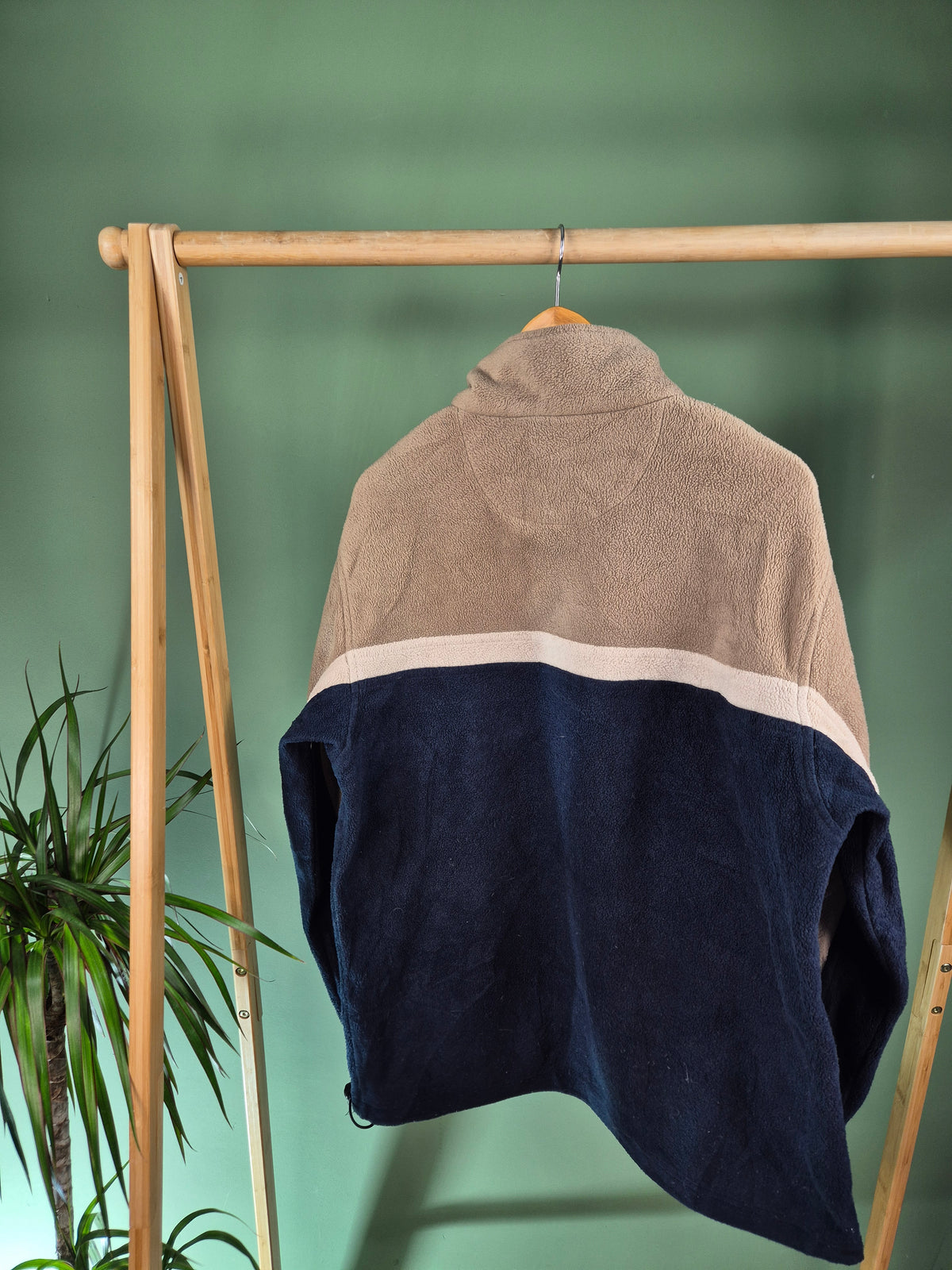 Fleece Quarter Zip Sweater Heren | Blauw | Maat M