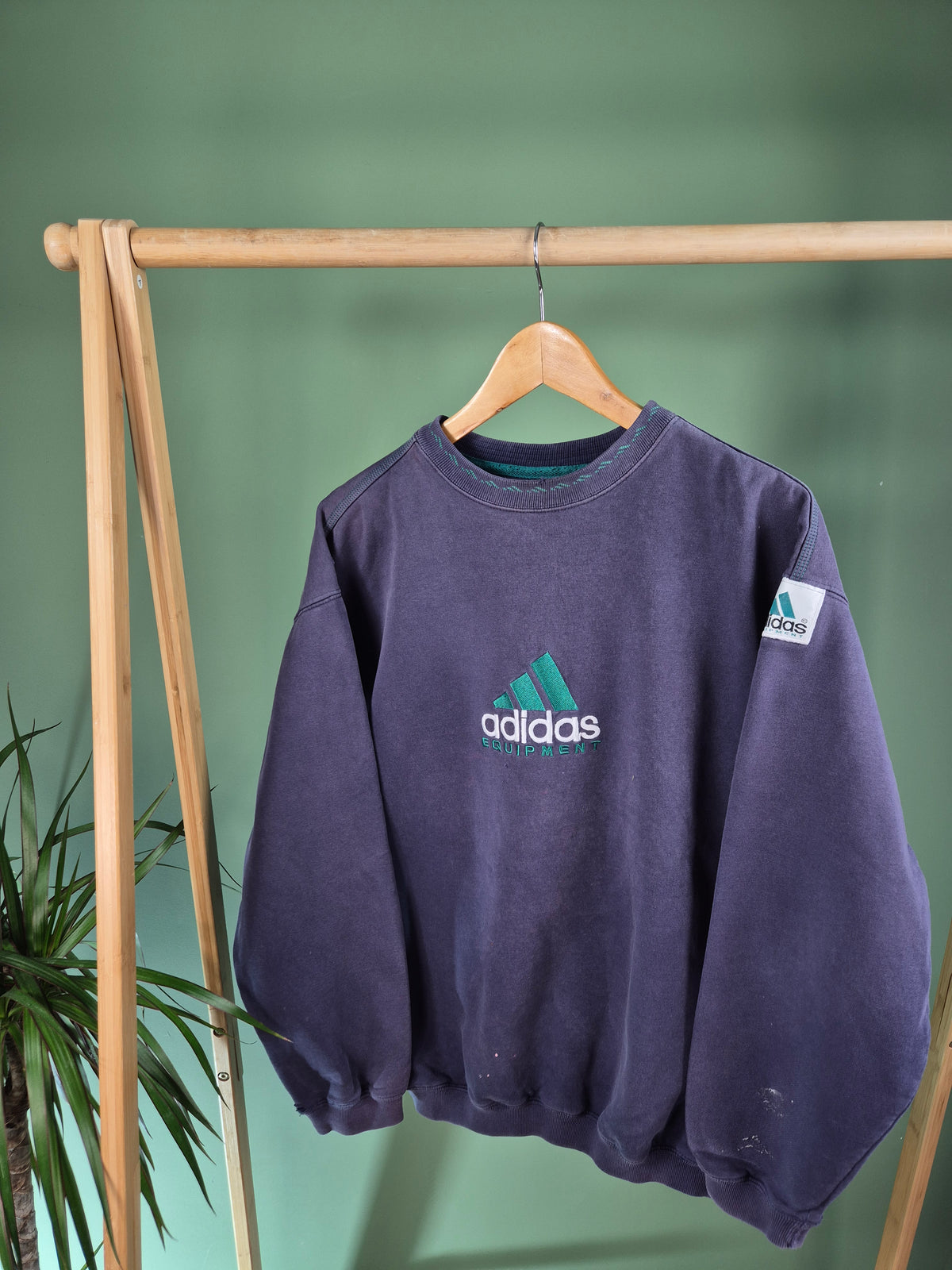 Adidas 90s Equipment Sweater Dames | Blauw | Maat S