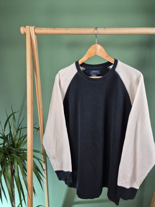 Ralph Lauren Chest Logo Sweater Heren | Zwart | Maat L
