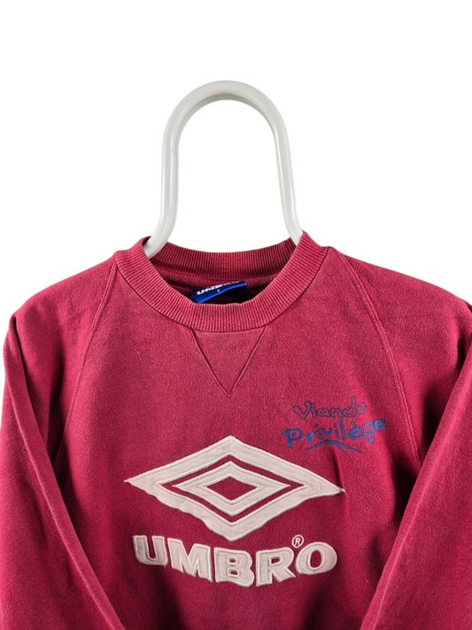 Umbro 90s Front Logo Sweater Dames | Rood | Maat S