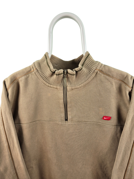 Nike Quarter Zip Sweater Dames | Bruin | Maat M