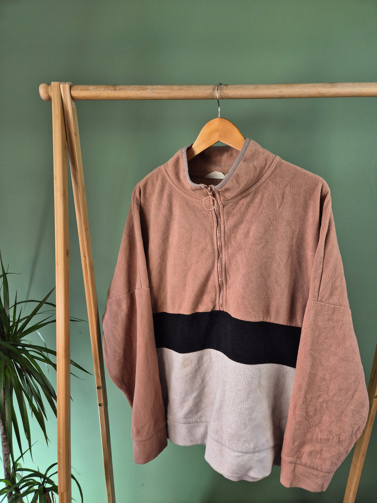 Fleece Sweater Dames | Bruin | Maat XXL