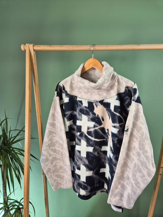 Crazy 90s Fleece Coltrui Dames | Creme | Maat M