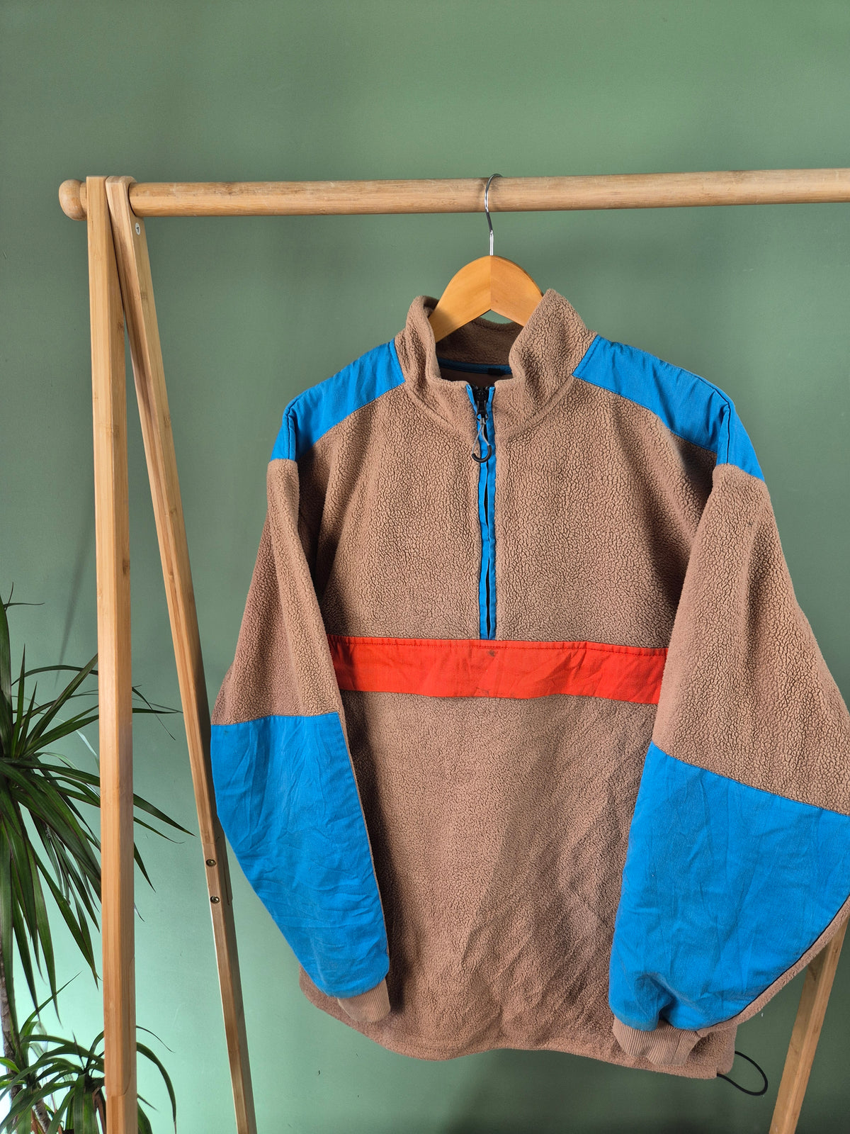 Crazy 90s Fleece Sweater Heren | Bruin | Maat L