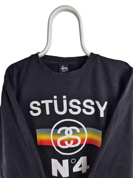 Stussy N°4 Sweater Heren | Zwart | Maat L