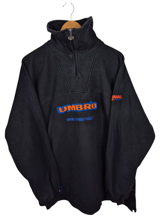 Umbro 90s Quarter Zip Sweater Heren | Zwart | Maat XL
