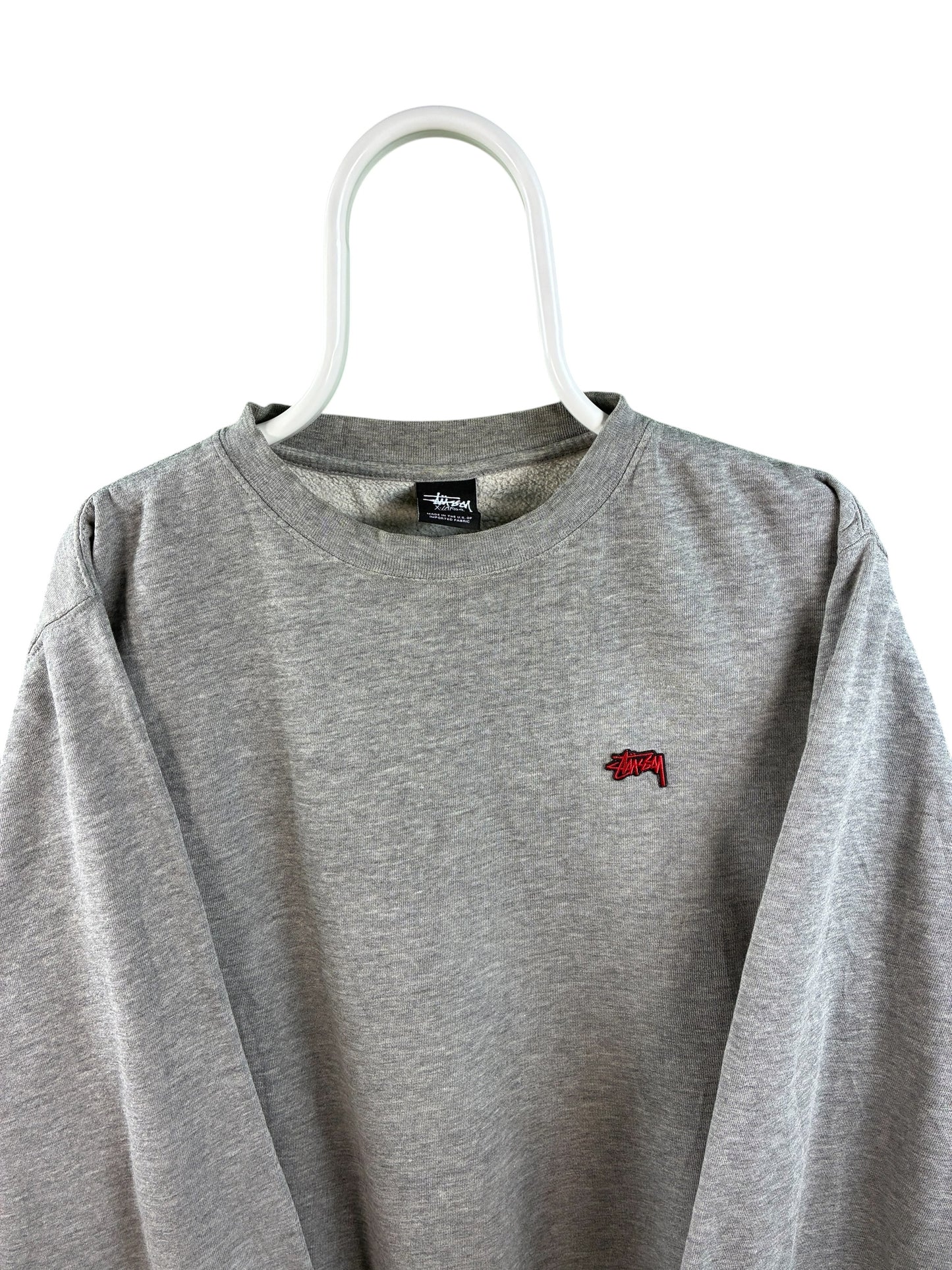 Stüssy Y2K Made in USA Sweater Heren | Grijs | Maat XL