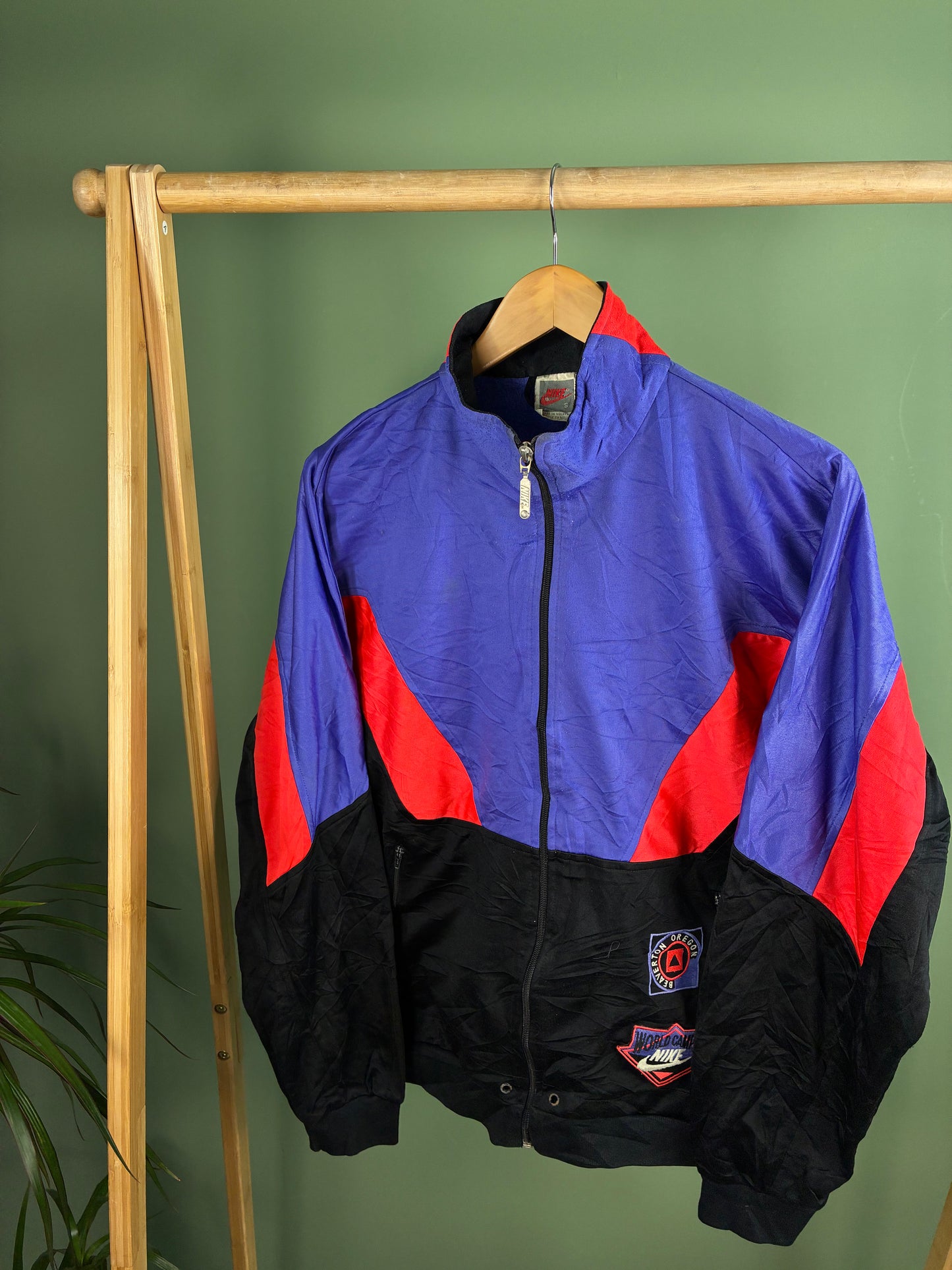 Vintage 90s Nike rare track jack maat S paars dames
