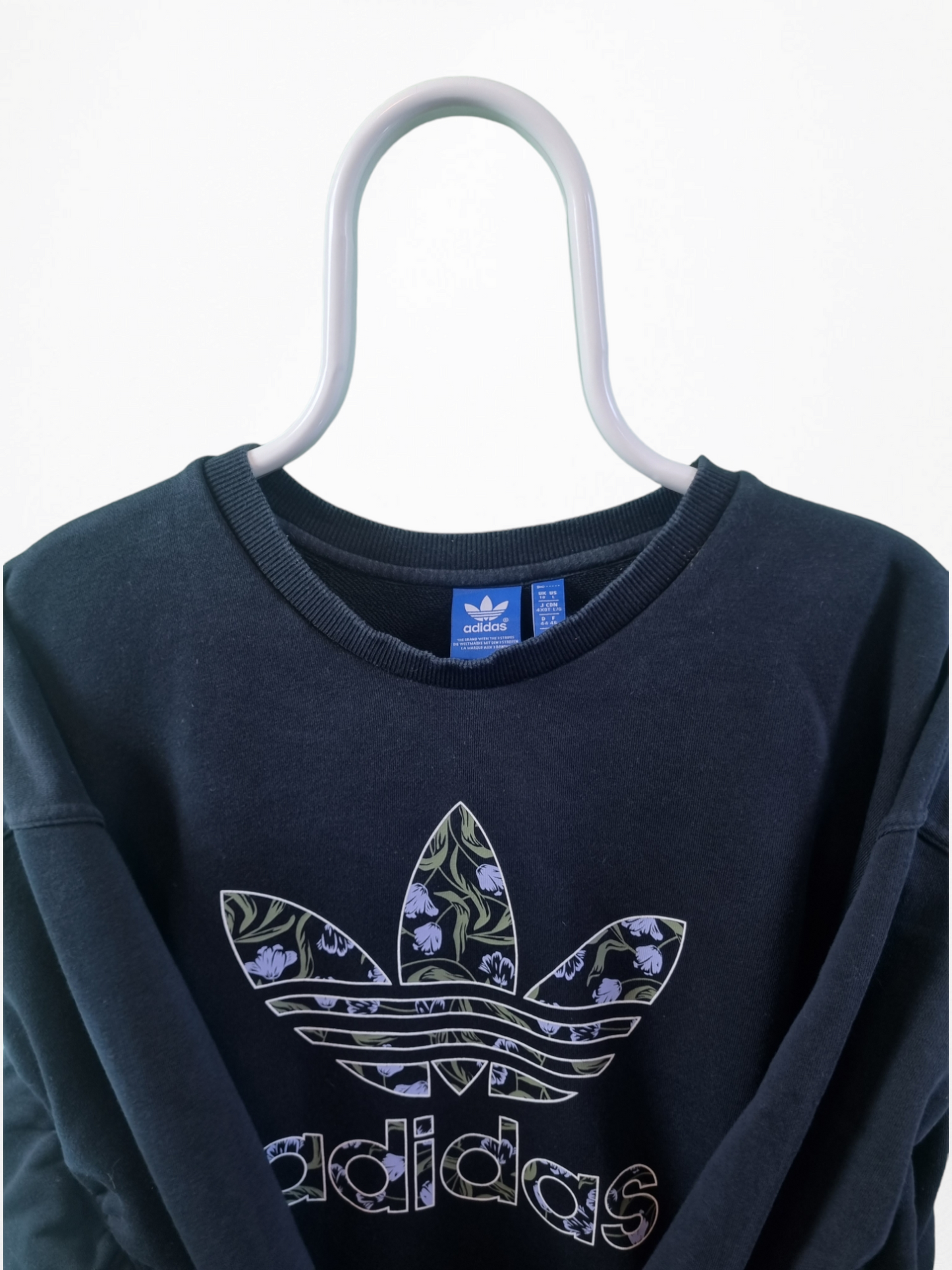 Adidas flower logo sweater maat L