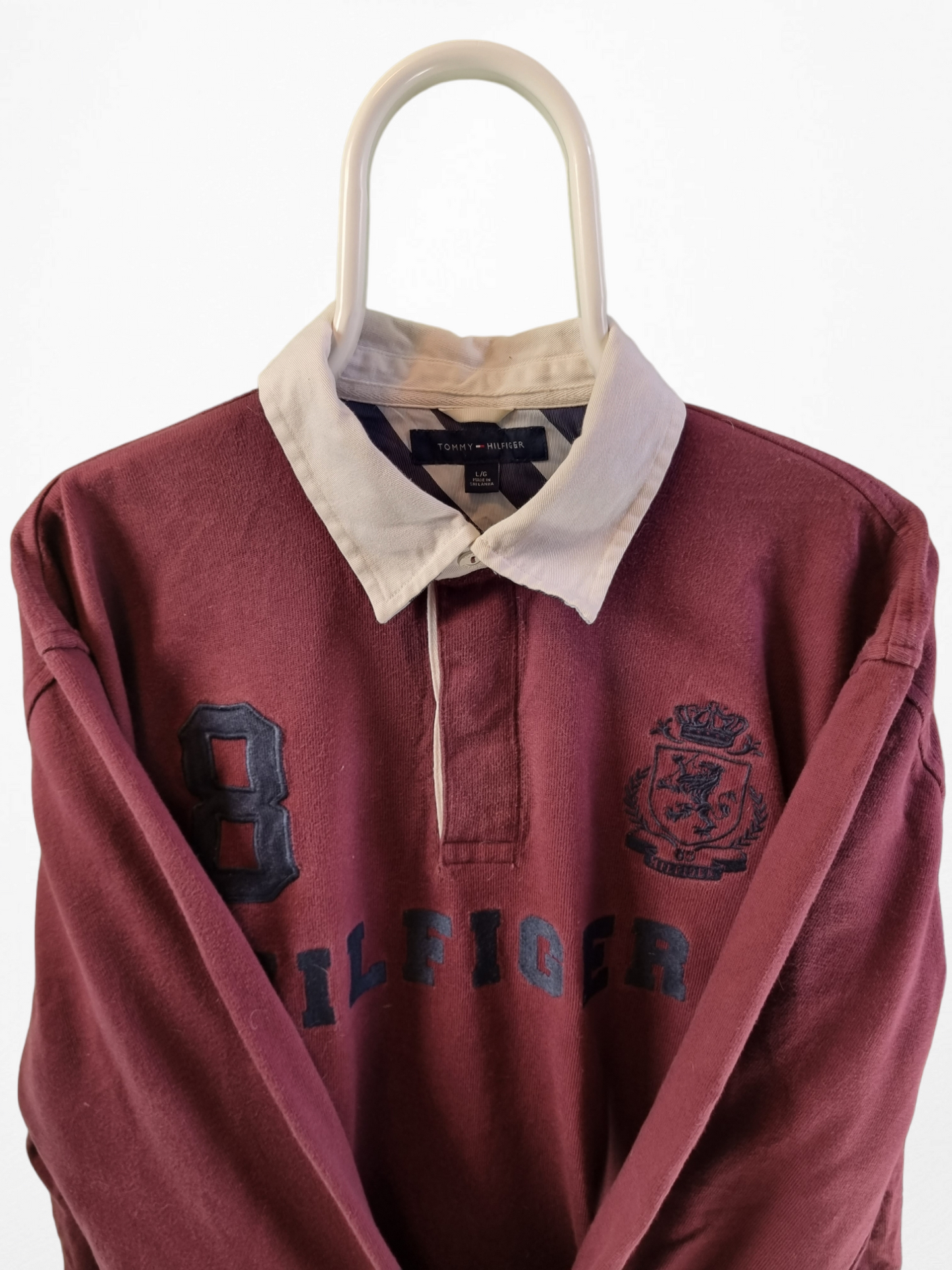 Tommy Hilfiger Longsleeve Polo Heren | Bruin | Maat L